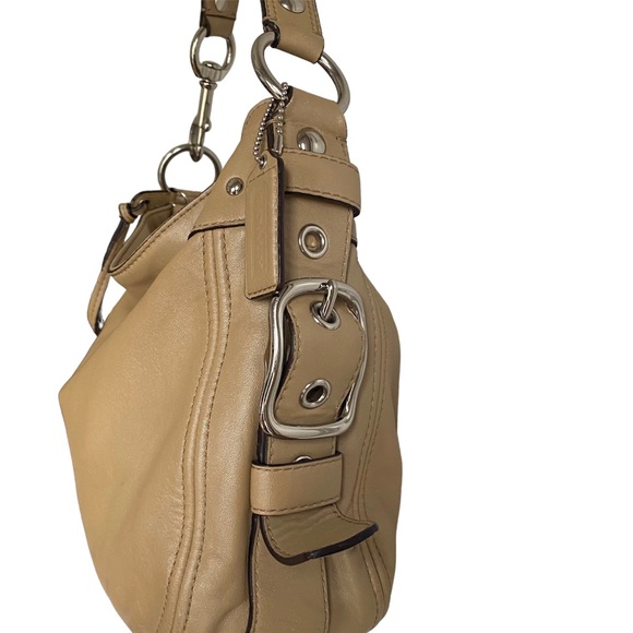 Coach Beige Zoe Hobo Purse - Picture 3 of 13